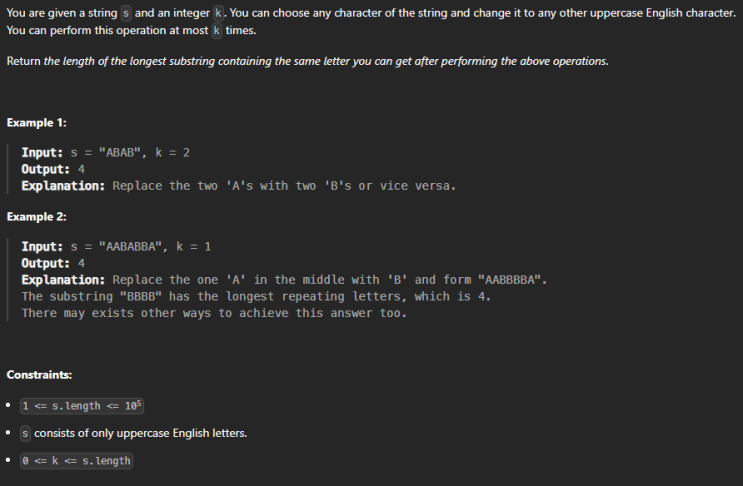  JAVA_LeetCode 424_Longest Repeating Character Replacement
