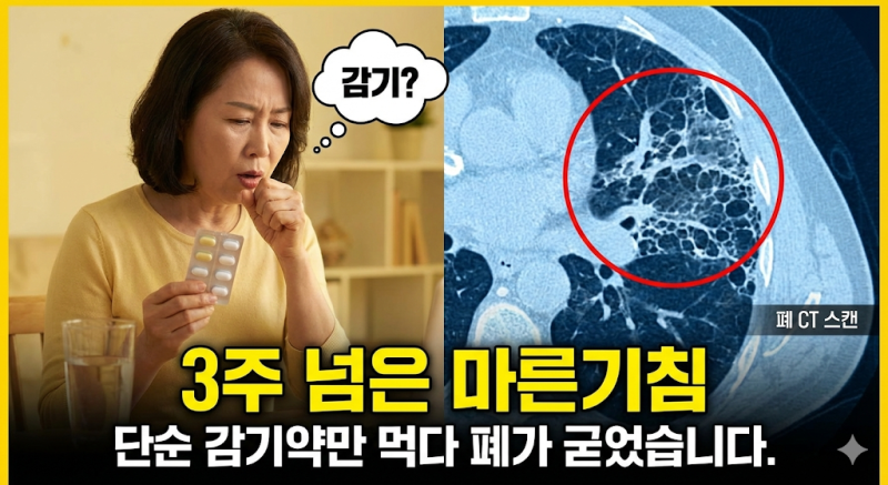 폐섬유증 초기증상 완벽 가이드: 3주 이상 마른기침, 감기와의 차이점은?