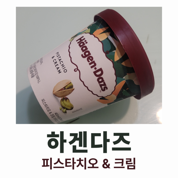  퍼먹는 아이스크림 하겐다즈 피스타치오 & 크림 : 견과류 맛이 나긴 하는데... 기대치는 못 채우는?