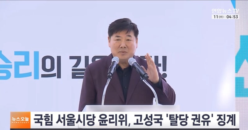 국힘 서울시당 고성국 탈당 권유 논란, 여야 정치가 동시에 무너지고 있다.