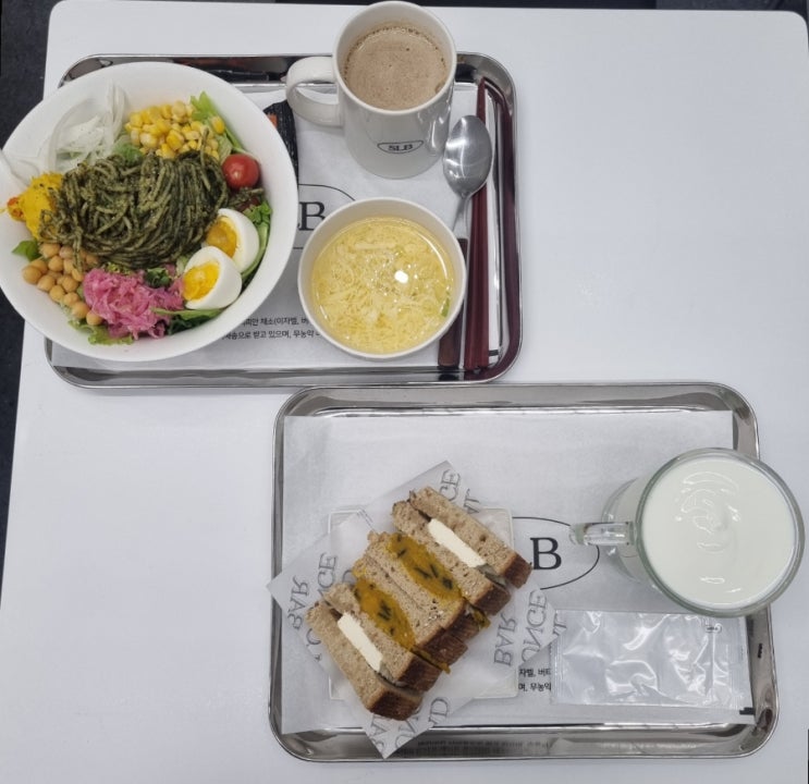  상암동 샐러드 포케 맛집 SLB 샐러드 상암점 바질 파스타와 단호박 샌드