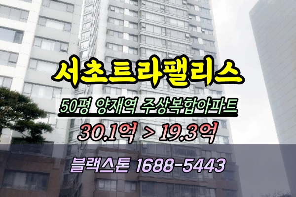  서초동주상복합 경매 서초트라팰리스 탑층 50평