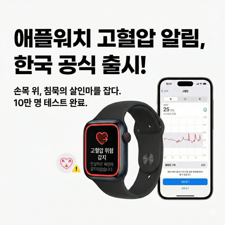  애플워치가 알려주는 침묵의 살인마 고혈압 알림