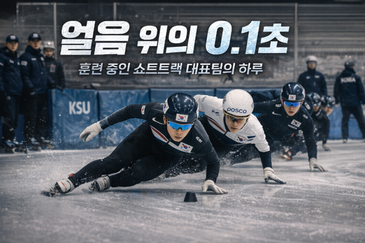  얼음 위의 0.1초. 훈련 중인 쇼트트랙 대표팀의 하루