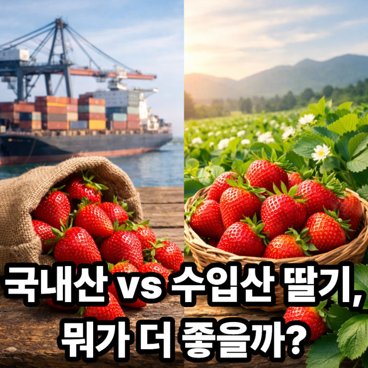   수입산 딸기 vs 국내산 딸기 차이 분석｜맛·안전·가격 한눈에 비교
