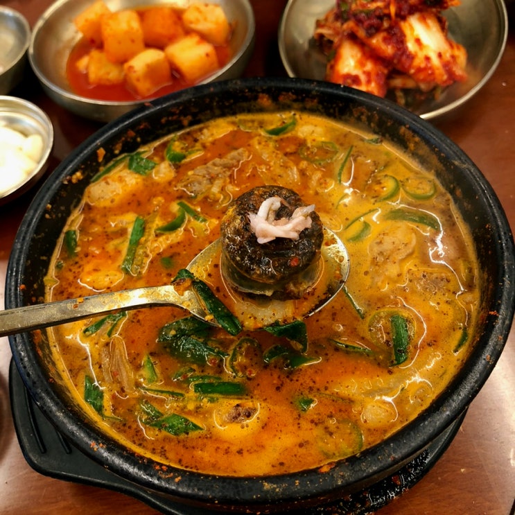  인천 논현동 순대국 맛집 동춘사골순대국 호구포 주차