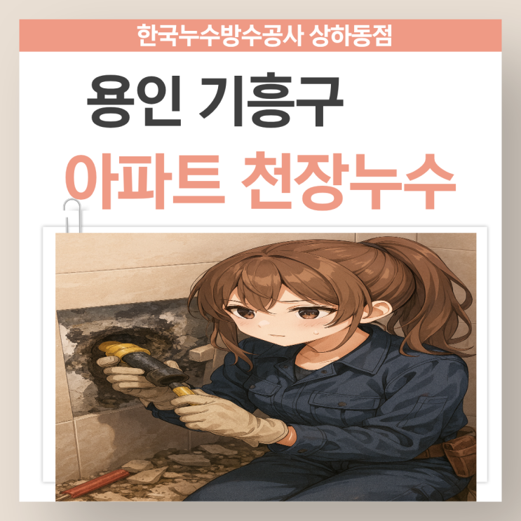 용인 천장누수 기흥 아파트 방수공사 잘하는 업체