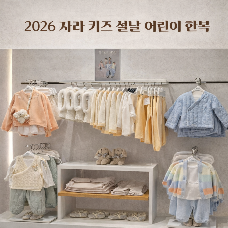 2026 자라 키즈 설날 한복｜아이 명절룩 디자인 모음 (롯데몰 수지점)