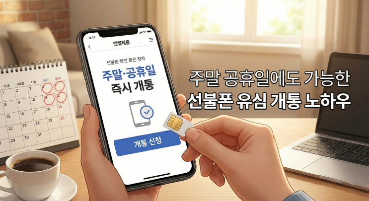  주말 공휴일에도 가능한 선불폰 유심 개통 노하우