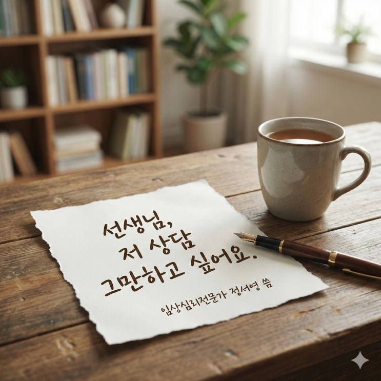  선생님, 저 상담 그만하고 싶어요.