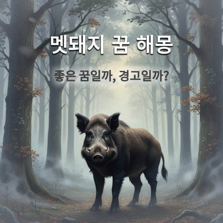 멧돼지꿈 해몽-좋은 꿈일까, 경고일까?