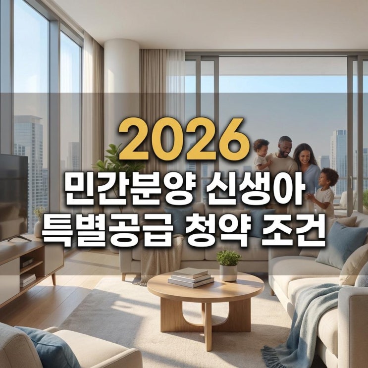  2026 민간분양 신생아 특별공급 청약 조건 결혼 안 해도 1순위? 저출산 대책이 바꾸는 가계 자산 형성 전략