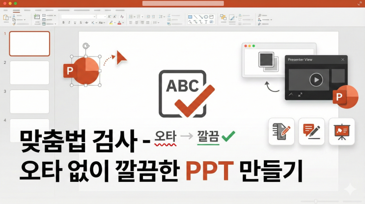  [파워포인트 텍스트/서식] 맞춤법 검사 - 오타 없이 깔끔한 PPT 만들기