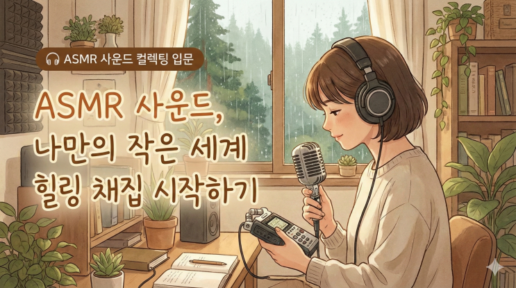   ASMR 사운드 컬렉팅 입문, 퇴근 후 이어폰만 끼면 힐링 시작, 직장인들이 조용히 빠지는 소리 취미