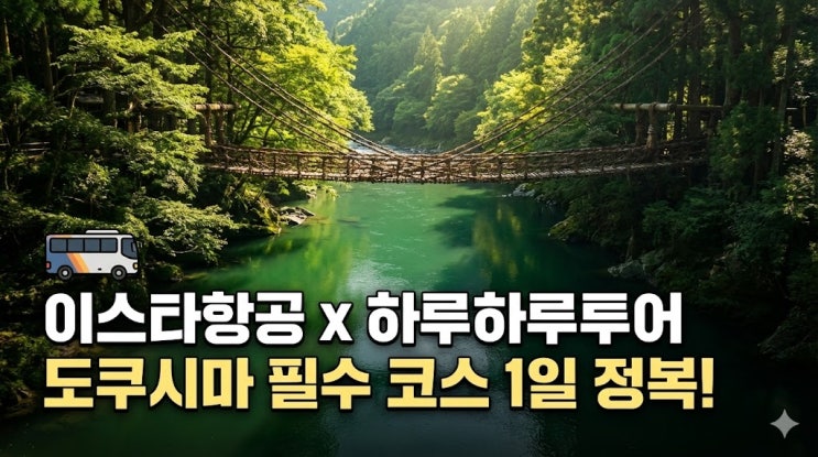  도쿠시마 여행 코스 추천 이스타항공 x 하루하루투어 버스투어 가격 및 예약 팁