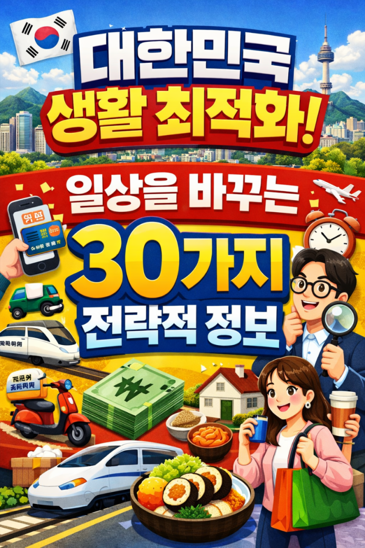  [가이드] 대한민국 생활 최적화: 일상을 바꾸는 30가지 전략적 정보