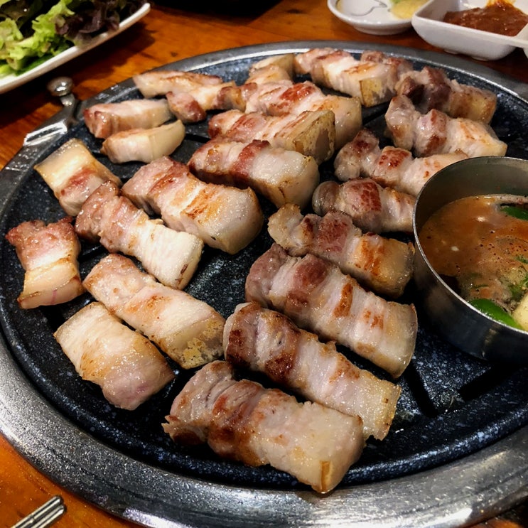  송도 맛집 내돈내산 송도어멍 오겹살 갓김치찌개 추천