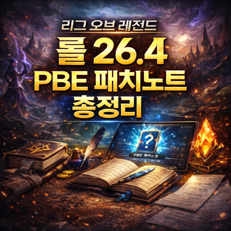 리그오브레전드 롤 26.4 PBE 패치노트 총정리