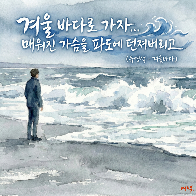 겨울 바다로 가자... 매워진 가슴을 파도에 던져버리고 (유영석 - 겨울바다)