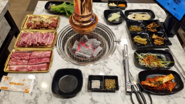  쌍문동고기집 반석왕소금구이 꽃갈비와 반반소갈비살
