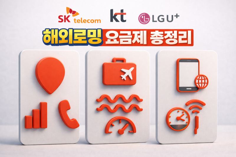 SK KT LG 해외로밍 요금제 총정리