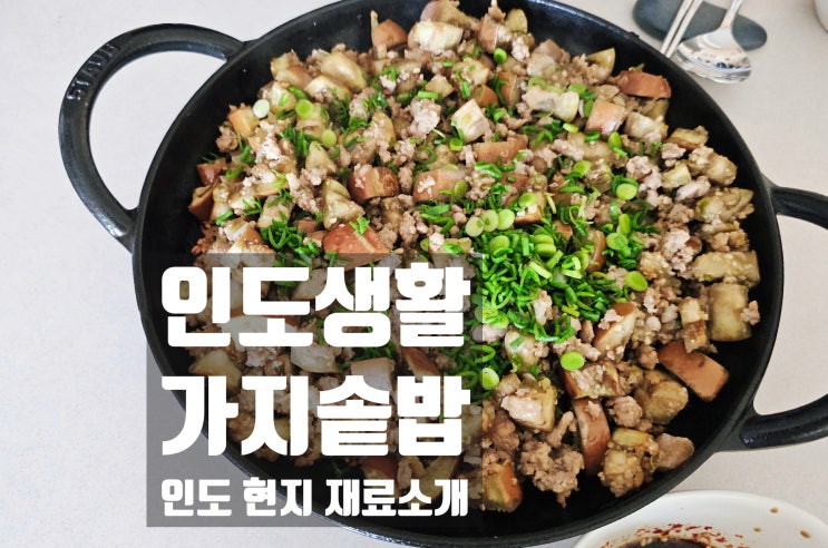  인도 식재료로 만드는 한식집밥 돼지고기 가지 솥밥