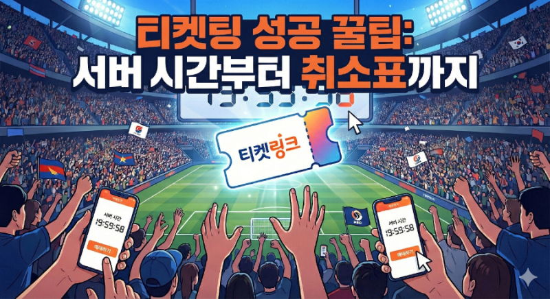 티켓링크 예매 꿀팁 2026년 최신판: 서버시간부터 취소표 잡는 법까지 총정리