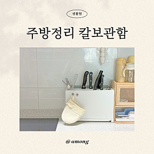 칼꽂이 주방 인테리어 정리템 칼보관함 도마보관