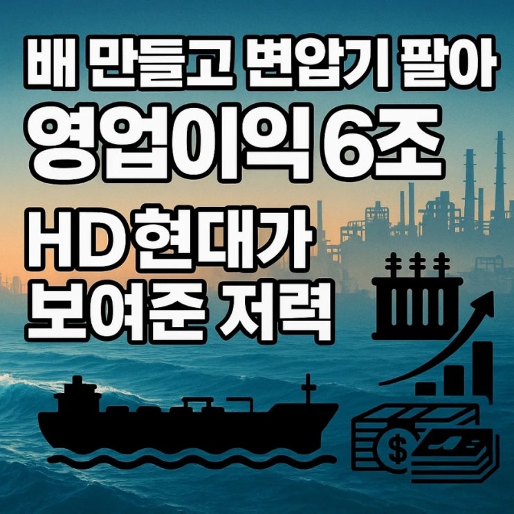  배 만들고 변압기 팔아 영업이익 6조, HD현대가 보여준 저력