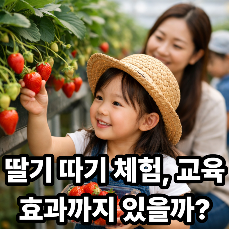  딸기 따기 체험이 아이 교육에 좋은 이유, 오감 발달부터 책임감까지