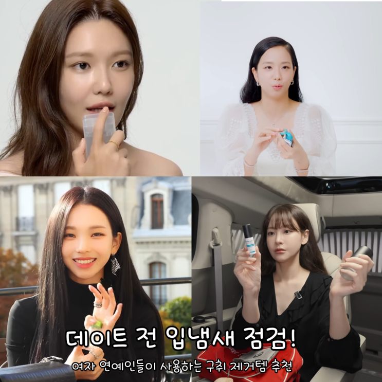  데이트 전 입냄새 걱정 끝? 여자 연예인 파우치 속 구취 제거템.zip