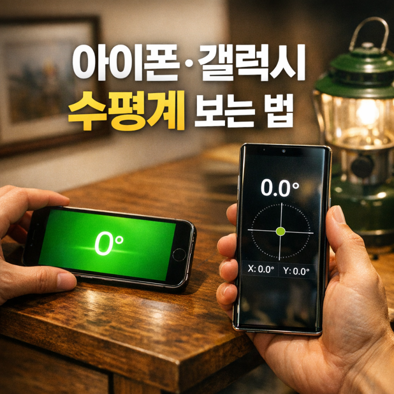 수평계 어플 정확도 보는 사용 방법 아이폰 갤럭시 앱