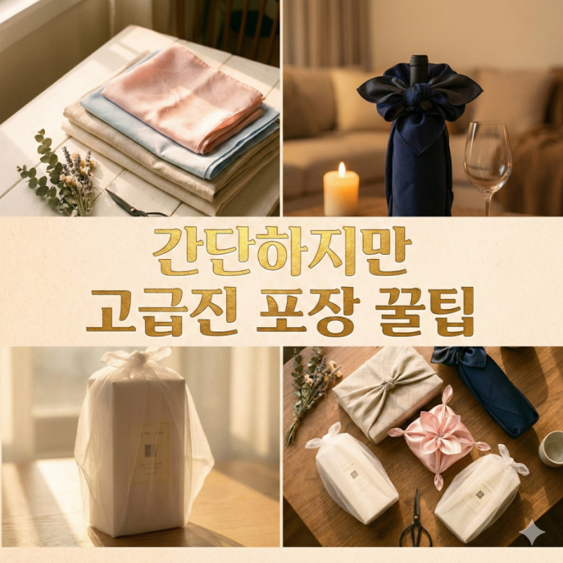 똥 손도 1분 컷 다이소 보자기로 백화점 포장 퀄리티 내기