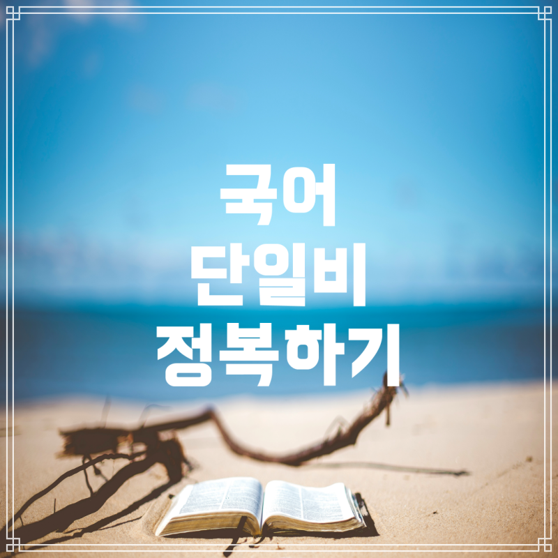 이투스 김민정쌤의 단일비 강의로 국어 정복하기