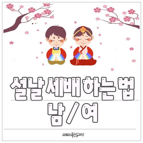 설날 여자 남자 세배하는 방법 알려드려볼게요