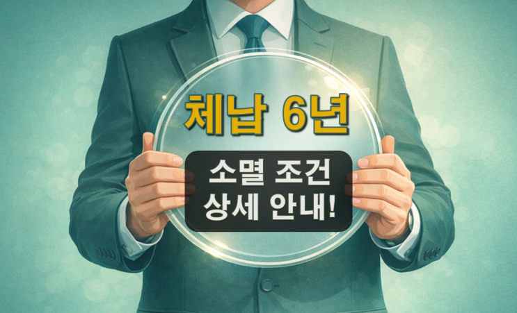  국세 체납 6년, 아무도 알려주지 않는 '소멸 조건'이 있었습니다