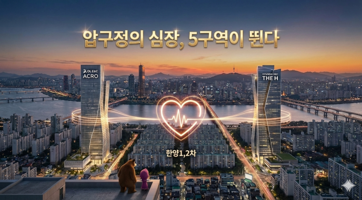  [압구정 5구역 재건축] DL이앤씨 vs 현대건설, 한강의 왕좌를 노린다! (최신 수주전 현황 & 설계 포인트)