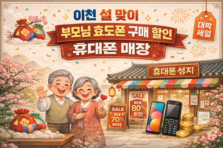  이천 설 맞이 부모님 효도폰 구매 할인 휴대폰 매장