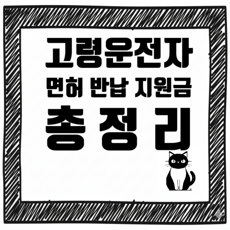   고령운전자 면허 반납 지원금 총정리