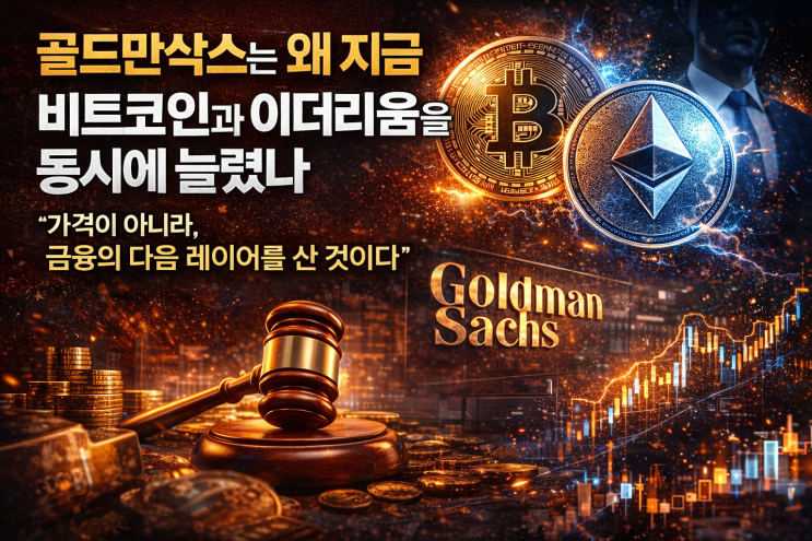  골드만삭스는 왜 지금 비트코인과 이더리움을 동시에 늘렸나