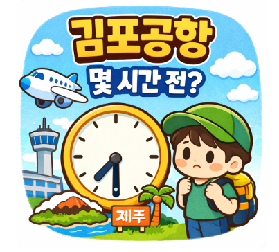 김포공항 도착시간 몇시간전 가면 될까? (제주도 국내선 비행기)