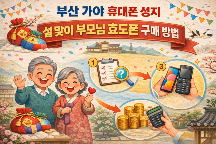  부산 가야 휴대폰 성지 설 맞이 부모님 효도폰 구매 방법