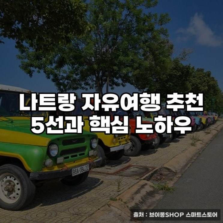  나트랑 자유여행 추천 5선과 핵심 노하우