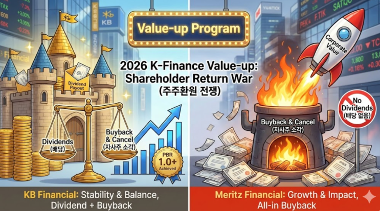  KB금융 vs 메리츠금융지주, 2026년 주주환원 끝판왕은 어디일까? (팩트체크)