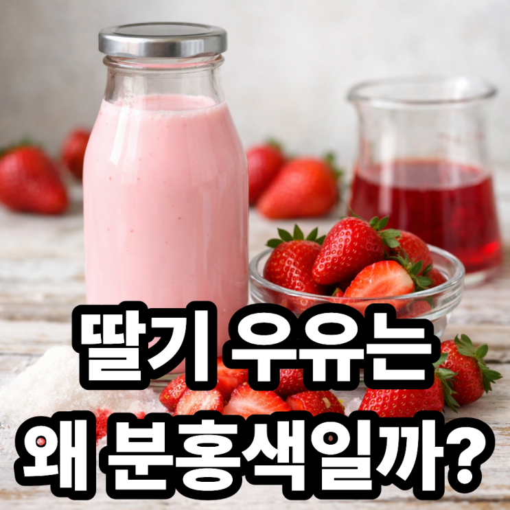  딸기 우유 색이 분홍색인 이유, 알고 보면 과학입니다