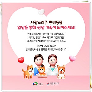 반려동물 입양을 고민하며 체크해본 천안시 유기동물입양, 반려동물 입양지원금과 교육까지....