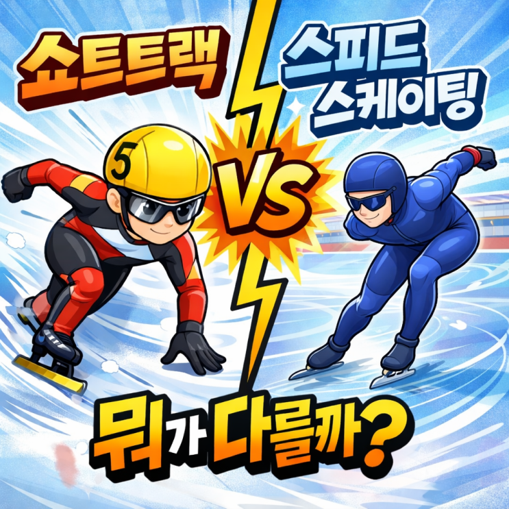  쇼트트랙 스피드 스케이팅 차이, 일반인도 5분 만에 이해하기