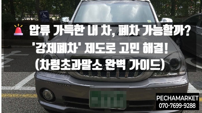   압류 가득한 내 차, 폐차 가능할까? '강제폐차' 제도로 고민 해결! (차령초과말소 완벽 가이드)
