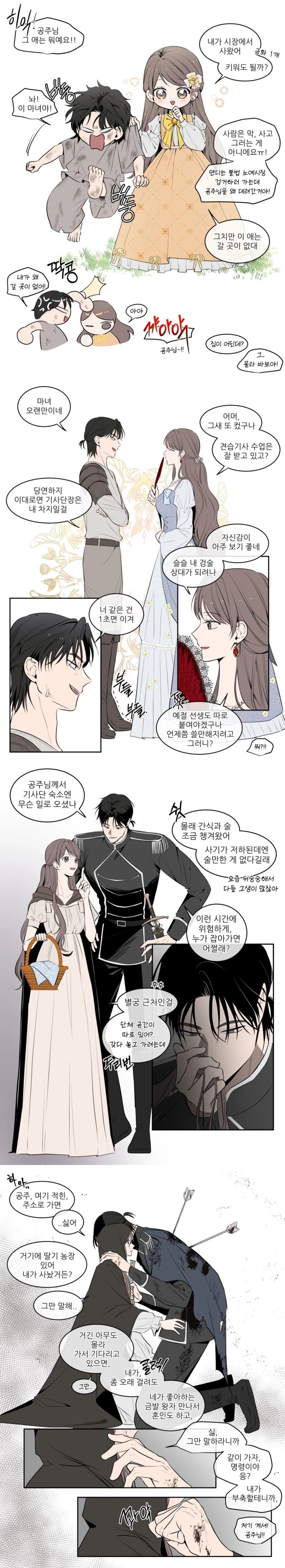  노예를 거둔 공주님.Manhwa