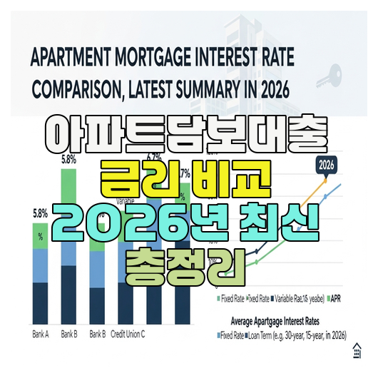  아파트담보대출 금리 비교 2026년 최신 총정리
